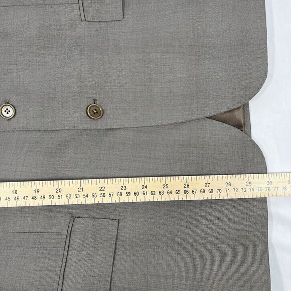 BROOKS BROTHERS BLAZER APPROX MENS 44 BEIGE BROWN TWO BUTTON WOOL SINGLE BREAST - Picture 12 of 12